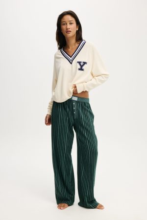 Flannel Wide Leg Pant