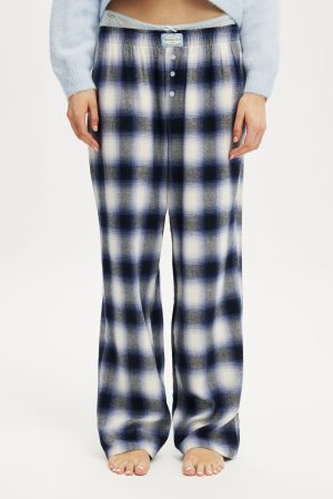 Flannel Wide Leg Pant
