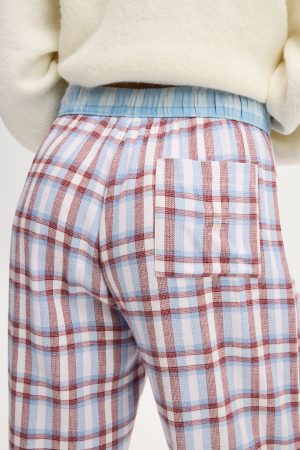 Flannel Wide Leg Pant