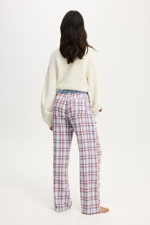 Flannel Wide Leg Pant