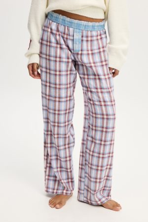 Flannel Wide Leg Pant