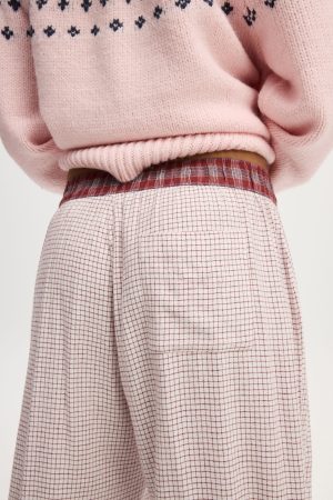 Flannel Wide Leg Pant