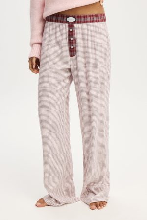 Flannel Wide Leg Pant
