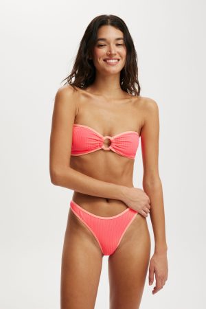 Ring Front Bandeau Bikini Top