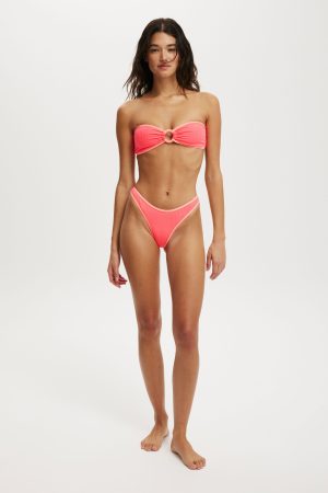 Ring Front Bandeau Bikini Top