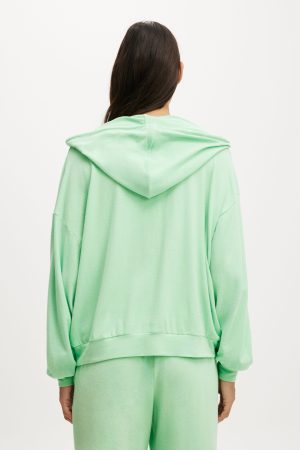 Light Weight Super Soft Hooded Zip Through