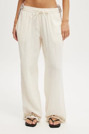 Woven Wide Leg Beach Pant