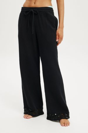 Woven Wide Leg Beach Pant