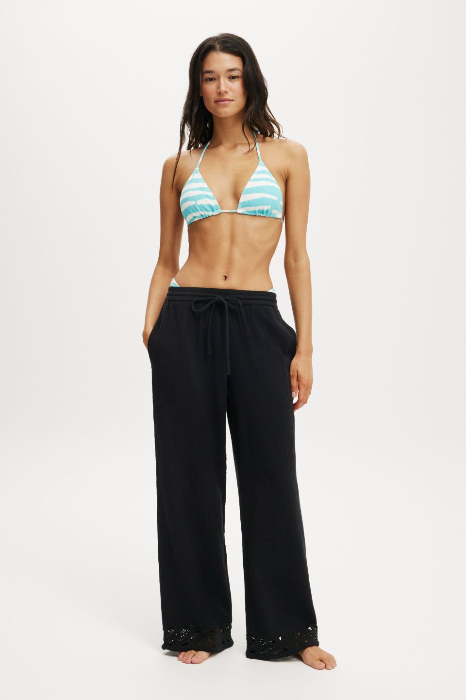 Woven Wide Leg Beach Pant