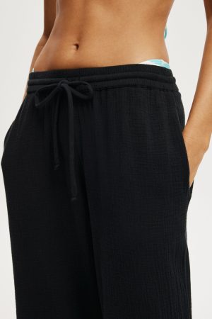 Woven Wide Leg Beach Pant