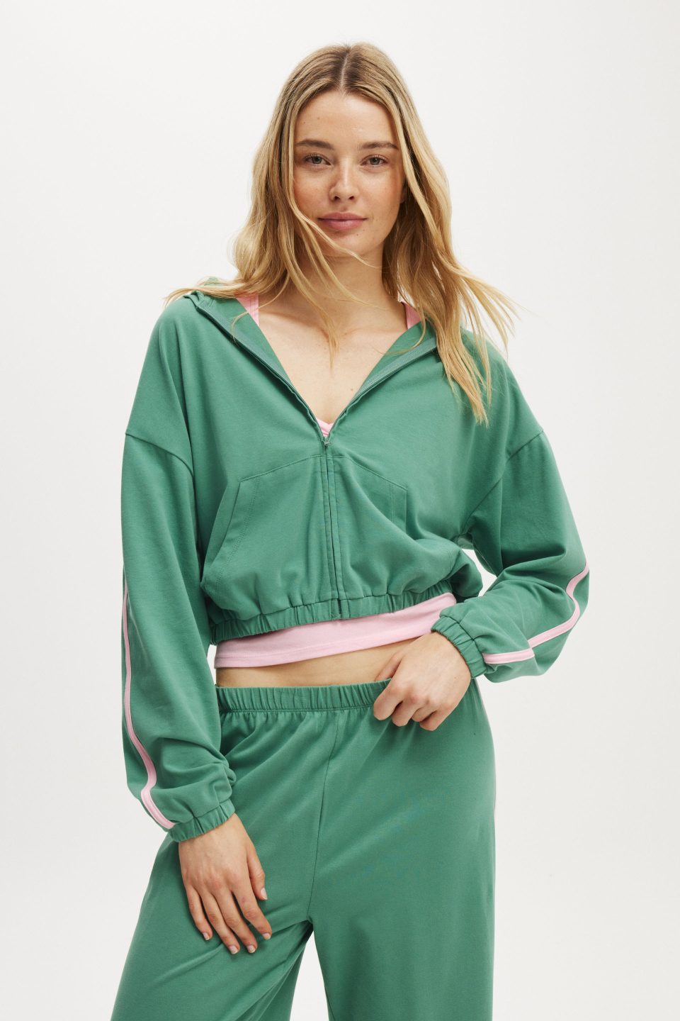 Departure Lounge Crop Hoodie