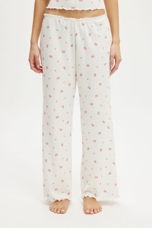 Waffle Wide Leg Pant