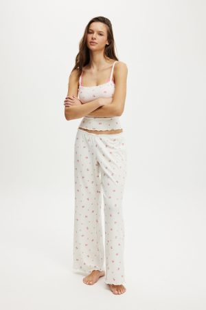 Waffle Wide Leg Pant
