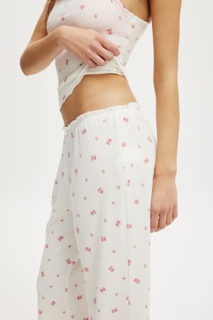 Waffle Wide Leg Pant