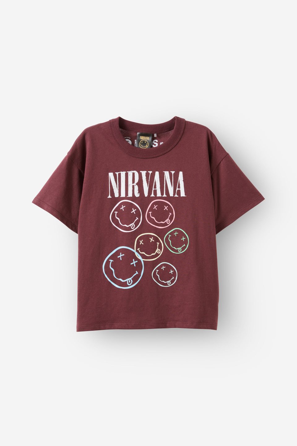 Nirvana Drop Shoulder Short Sleeve Music Tee
