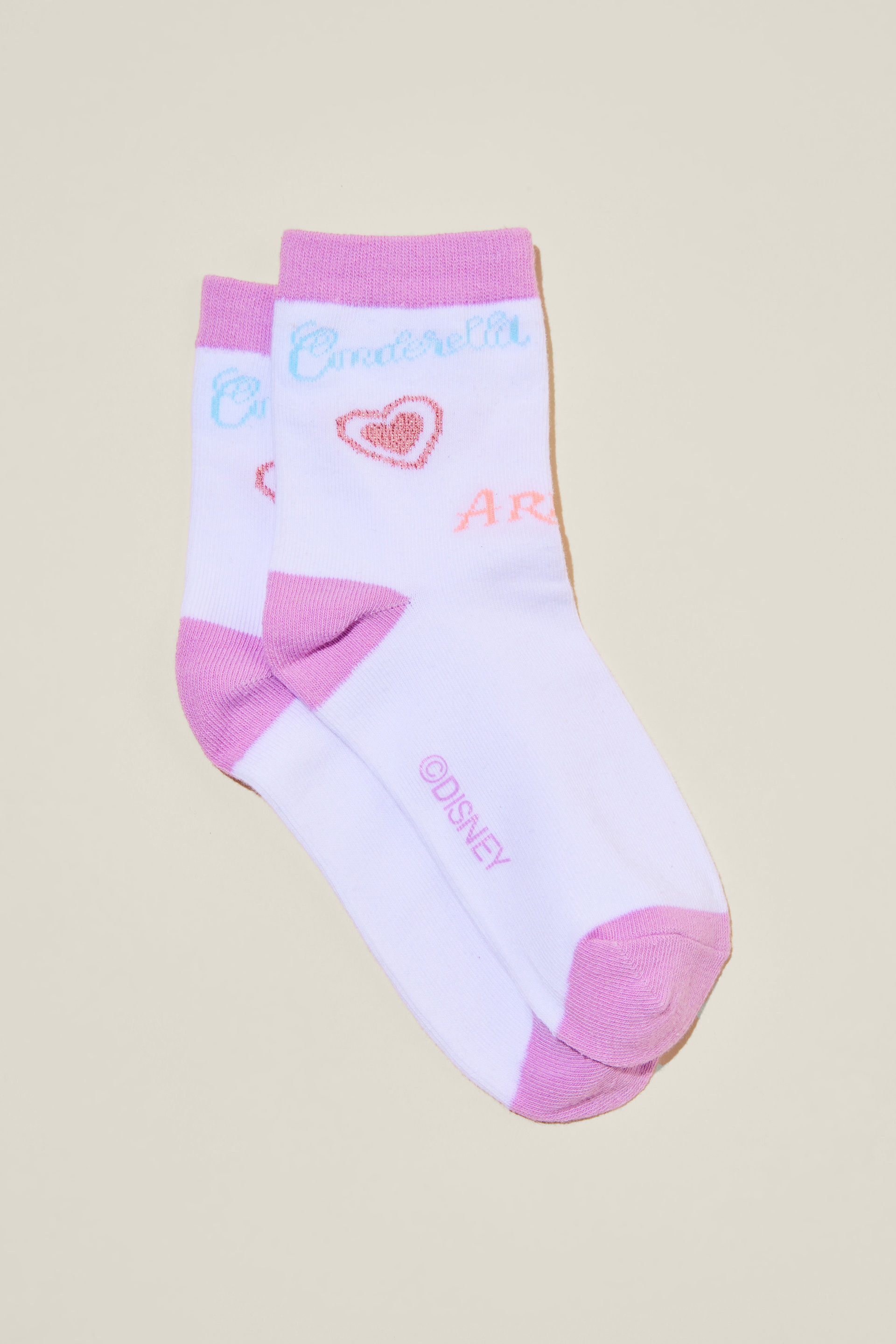 Disney Princesses Single Pack Crew Sock