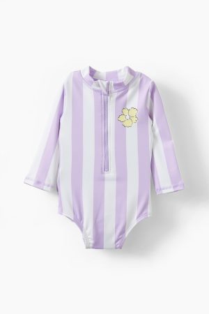 Lucy Long Sleeve Ruffle Back Swimsuit