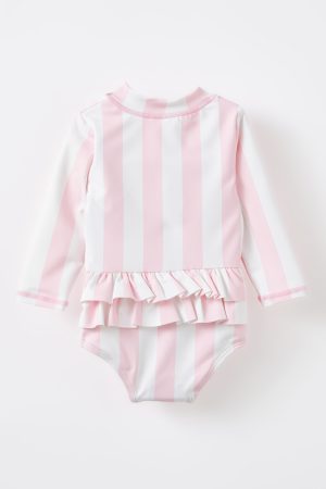Lucy Long Sleeve Ruffle Back Swimsuit