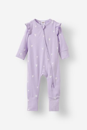 The Billie Long Sleeve Zip Romper