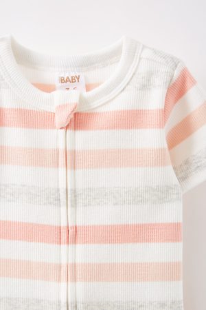 The Billie Short Sleeve Zip Romper