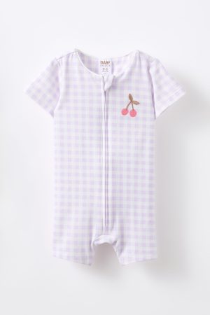 The Billie Short Sleeve Zip Romper