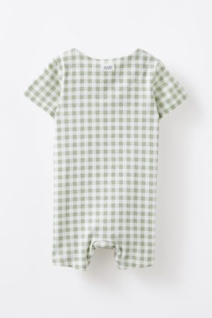 The Billie Short Sleeve Zip Romper