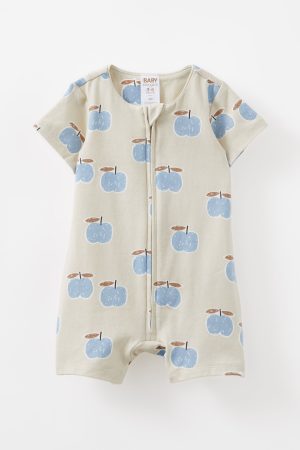 The Billie Short Sleeve Zip Romper