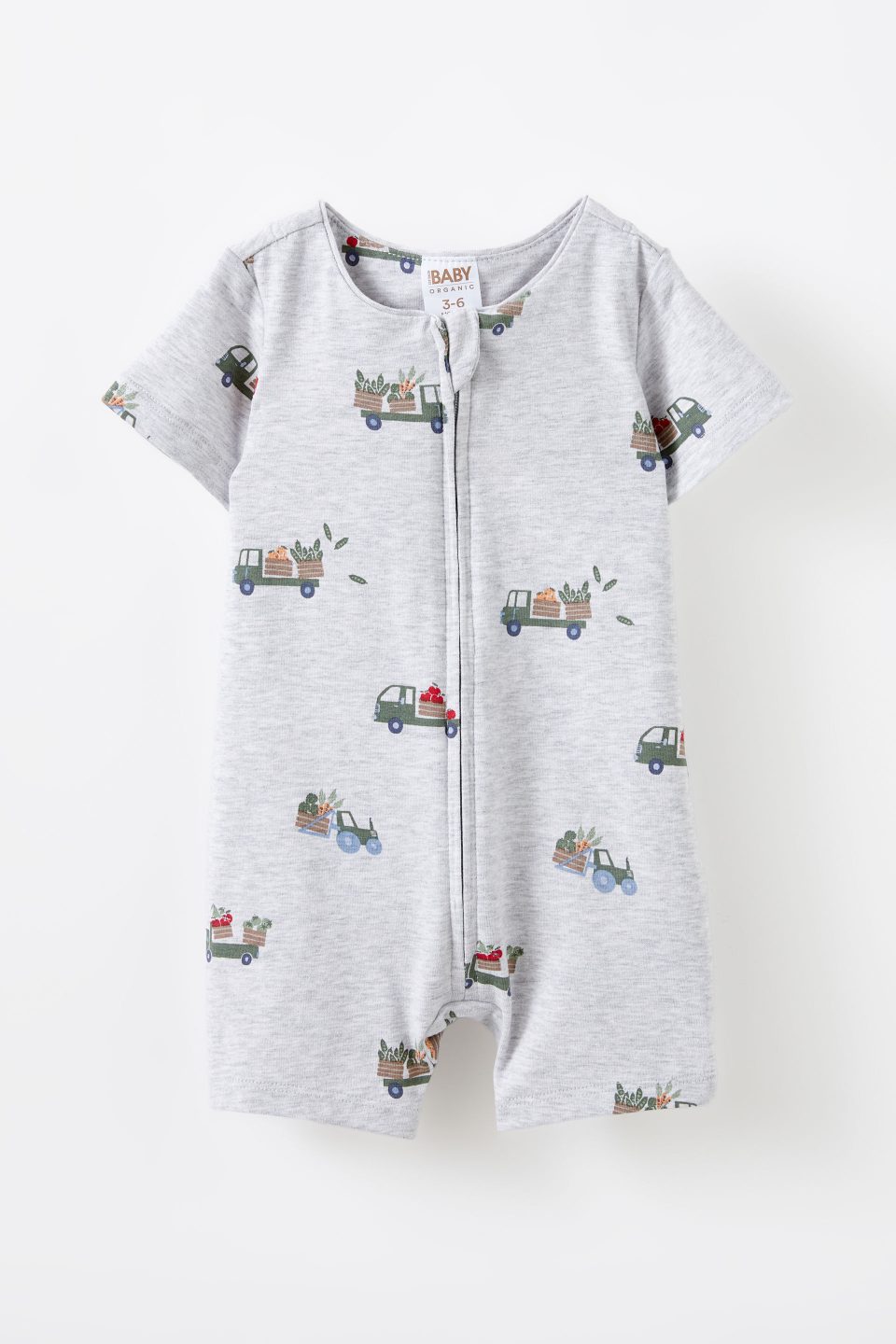 The Billie Short Sleeve Zip Romper