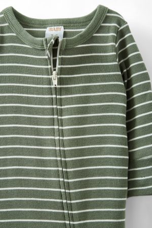 The Billie Long Sleeve Rib Romper