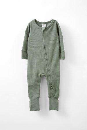 The Billie Long Sleeve Rib Romper