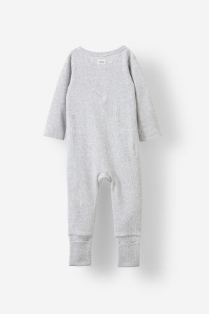 The Billie Long Sleeve Rib Romper