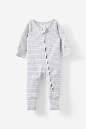 The Billie Long Sleeve Rib Romper