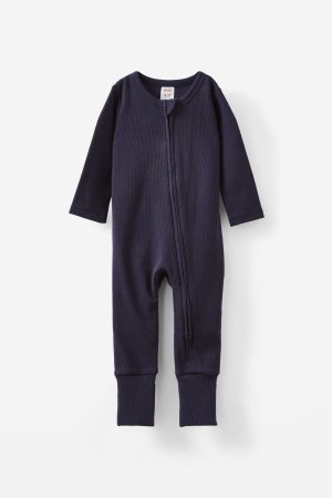 The Billie Long Sleeve Rib Romper