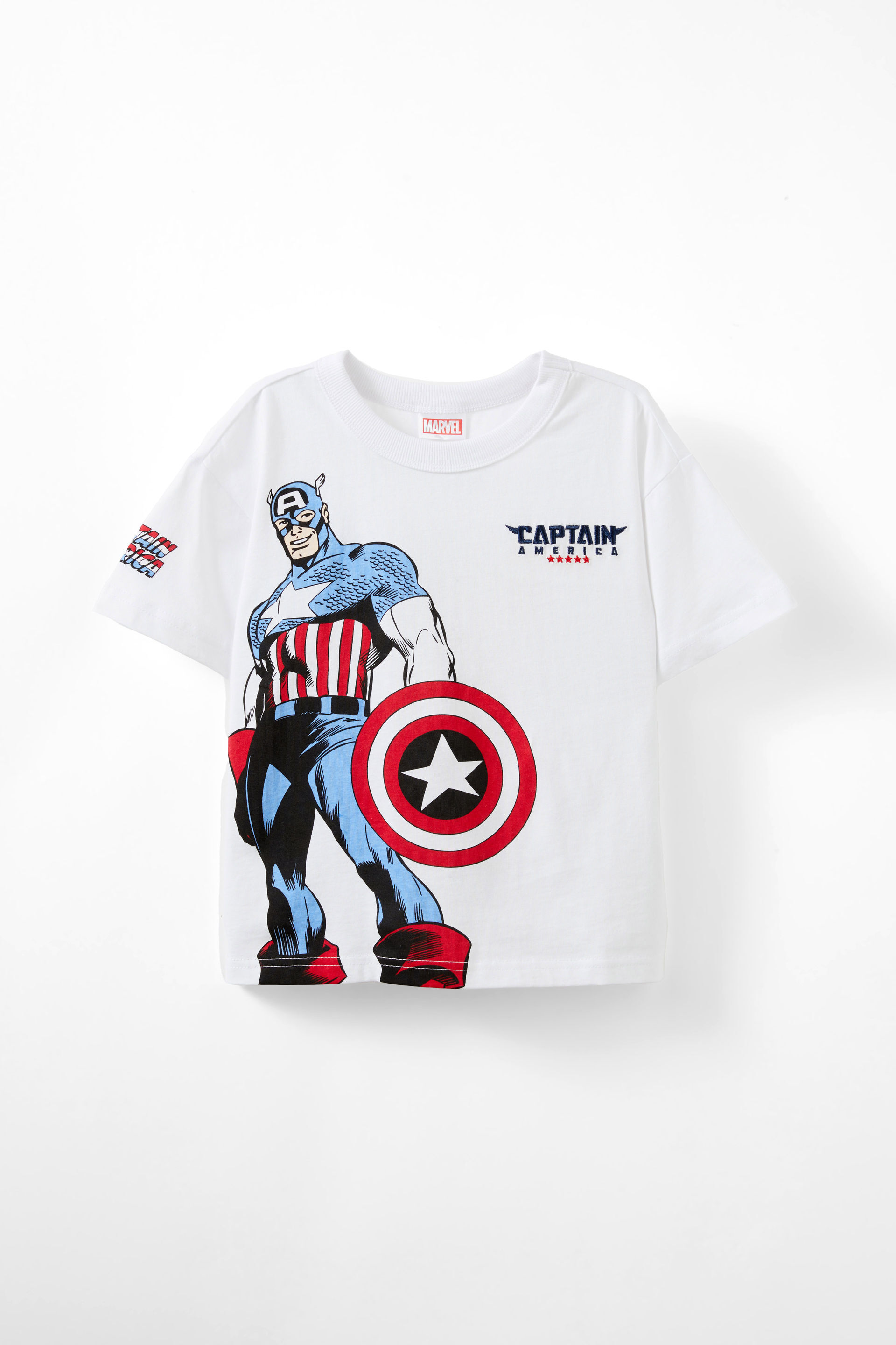 Captain America Drop Shoulder Short Sleeve Tee
