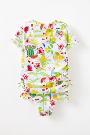 Florence S/S Rashie And Bikini Bottom Set