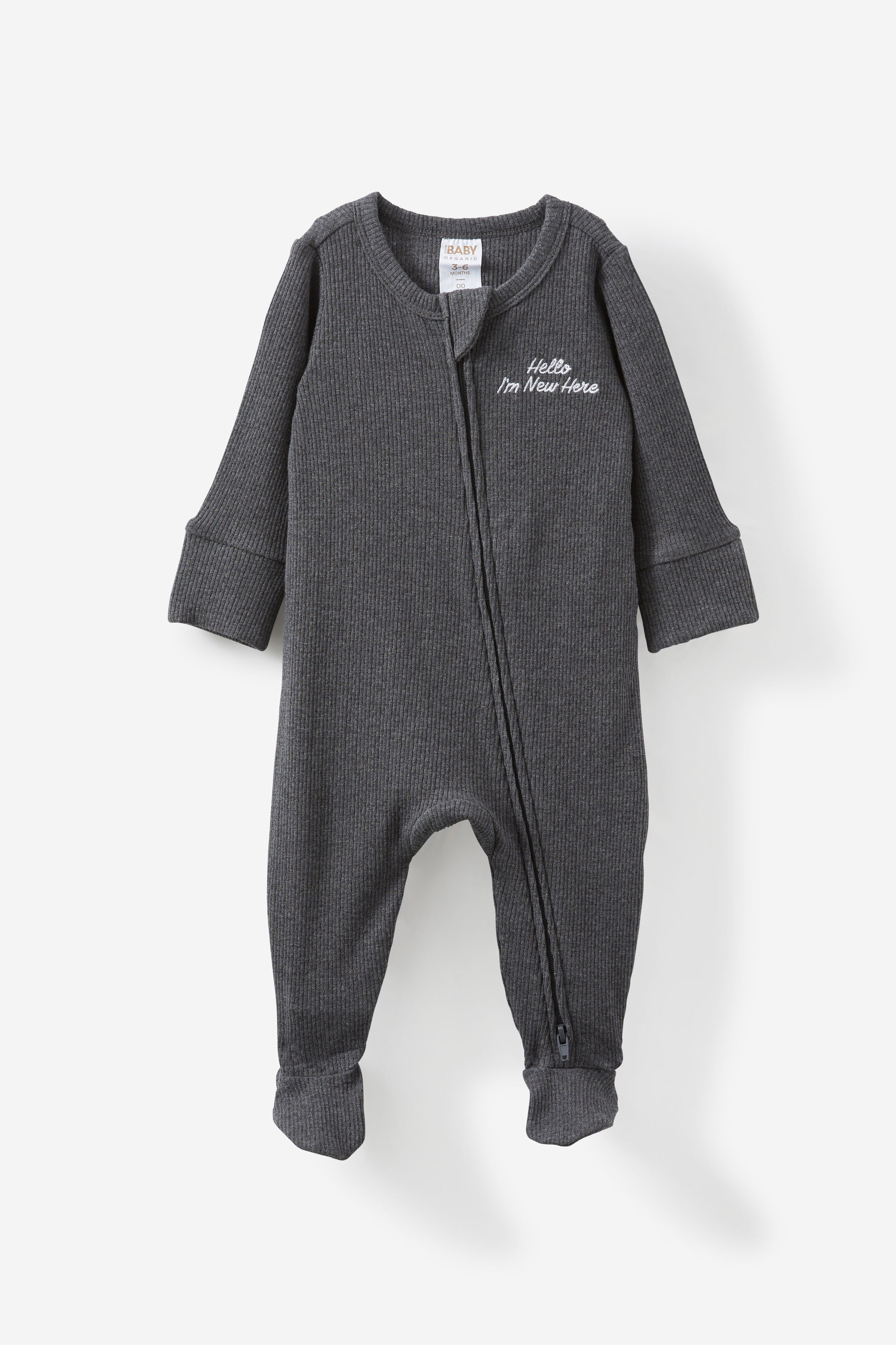 Organic Pointelle Zip All In One Romper