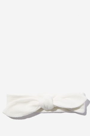 Organic Pointelle Bow Headband