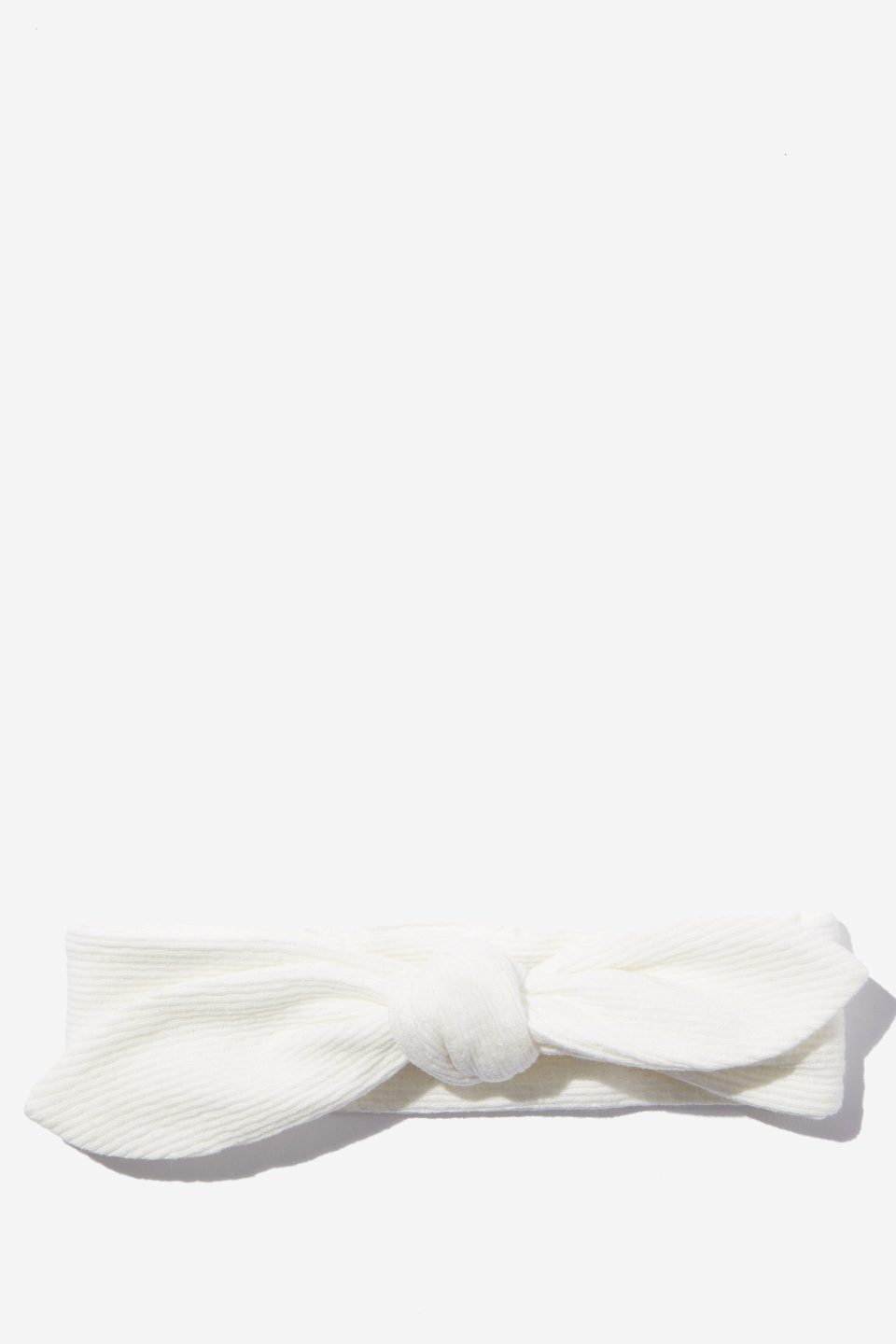 Organic Pointelle Bow Headband