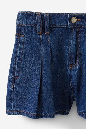 Sarai Pleat Front Denim Short