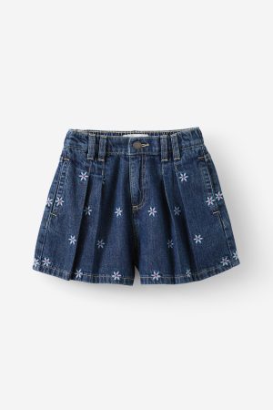 Sarai Pleat Front Denim Short