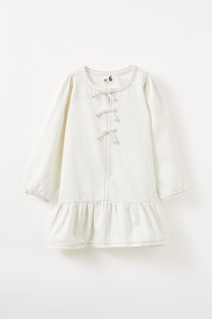 Betty Bow Front Denim Dress