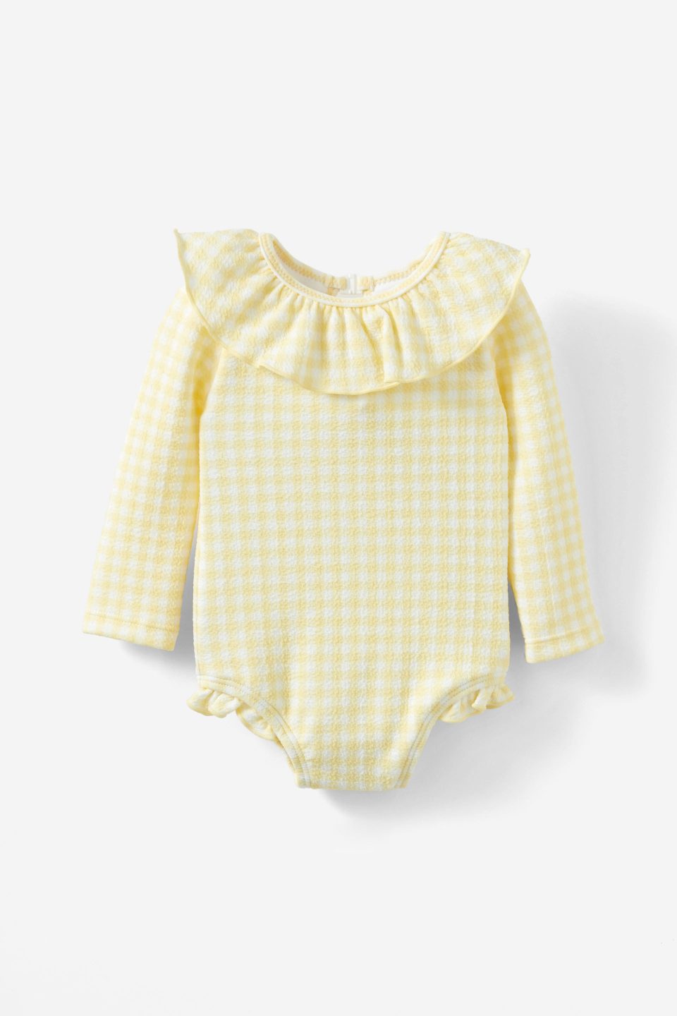 Bonnie Long Sleeve Ruffle One Piece (Keyhole Back)