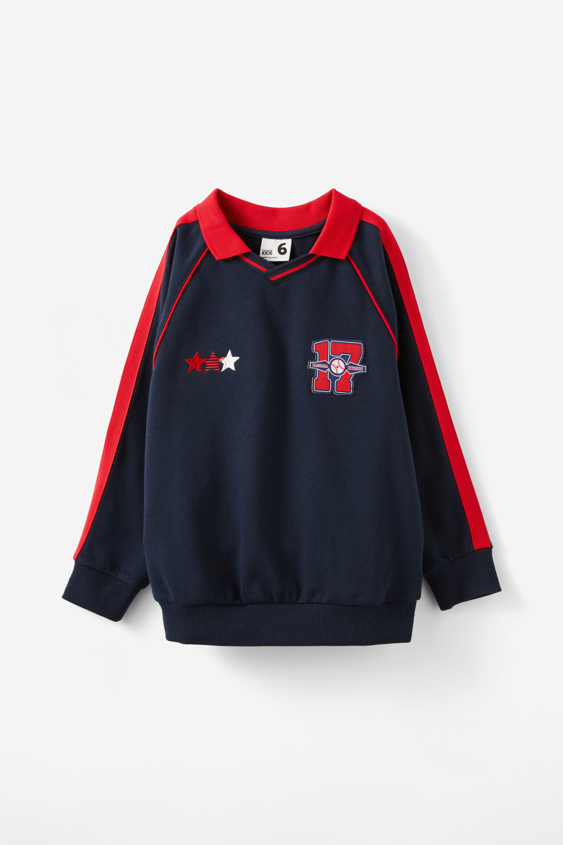 Polo Collar Fleece Top