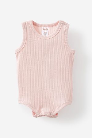 Organic Pointelle Sleeveless Bubbysuit