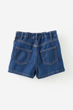 Pleat Front Denim Skort