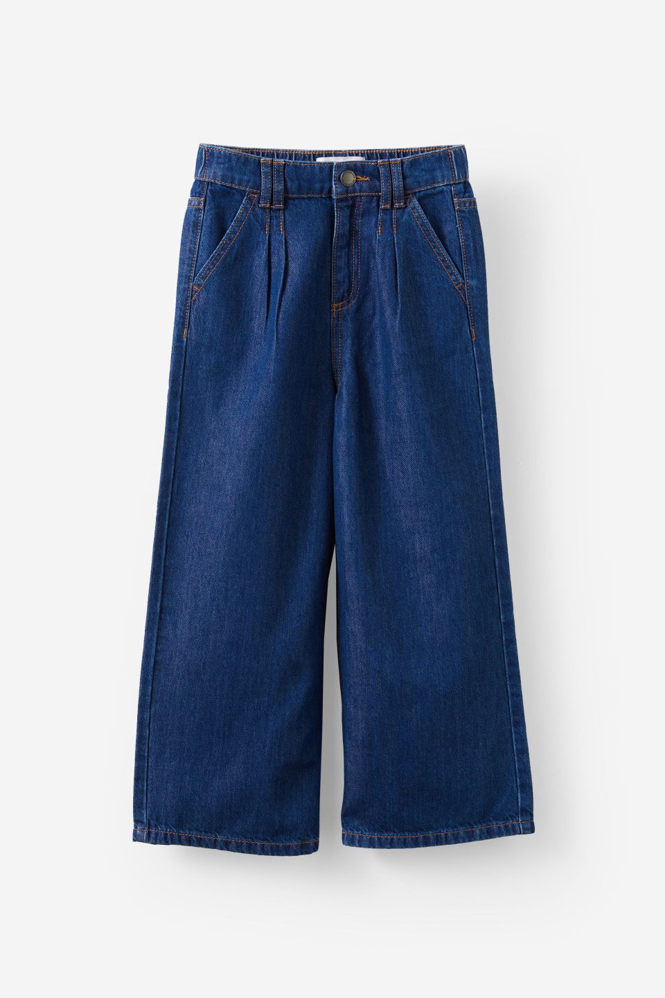 Pleat Front Relaxed Denim Jean