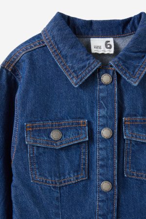 Sasha Long Sleeve Denim Shirt Dress