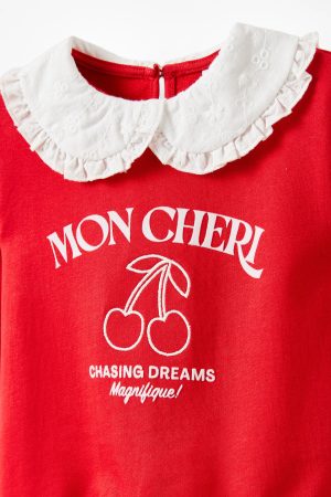 Claire Broderie Collar Top