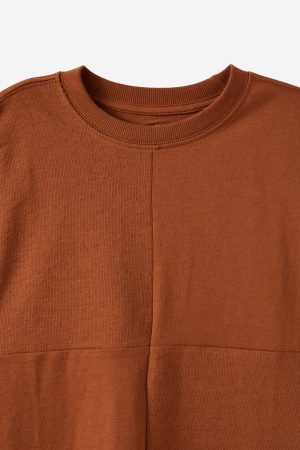 Long Sleeve Textured Splice Tee
