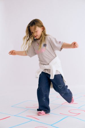 Embellished Super Wide Denim Jean